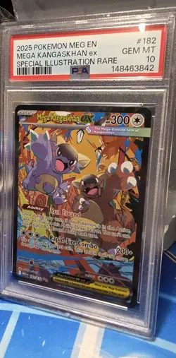 Pokemon Mega Evolution Mega Kangashkhan Ex #182 Special Illustration Rare PSA 10 - Image 4