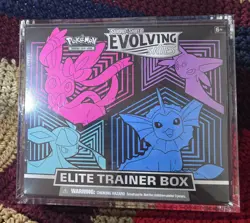 Pokemon TCG Evolving Skies ETB Sealed With Acrylic Case. - Image 1