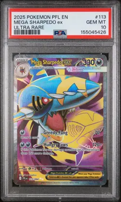 Pokemon Phantasmal Flames - Mega Sharpedo ex 113/094 - PSA 10 - Image 1