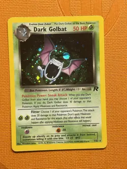 Dark Golbat 7/82 Holo Rare Team Rocket Pokemon NEAR MINT - Image 1