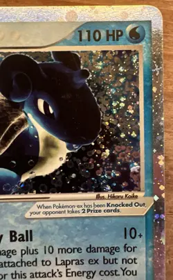 Pokemon Lapras ex 99/109 EX Ruby Sapphire Holo 2003 Vintage LP - Image 4