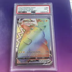 2020 Pokemon Sword Shield Vivid Voltage Pikachu VMAX Secret Rare #188/185 PSA 9 - Image 1