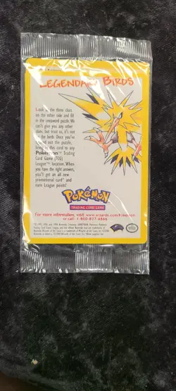 Pokemon Legendary Birds ZAPDOS Black Star Promo Pack Sealed In Plastic - Image 1