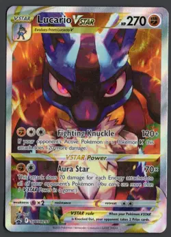 Pokemon TCG 2023 Crown Zenith Set Lucario VSTAR SWSH291 Promo Full Art - Image 1