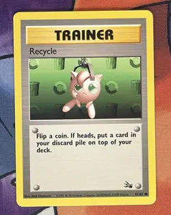 Recycle Non-Holo WOTC Pokemon Card 61/62 Fossil Set - Image 1