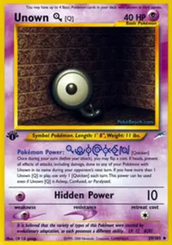 Neo: Destiny Unown [Q] - 59/105 - Uncommon - 1st Edition x1 NM-Mint Pokemon - Image 1