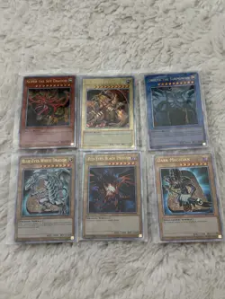 Yu-Gi-Oh! CCG 6-Card Lot incl. Blue-Eyes White Dragon Dark Magician - Image 1
