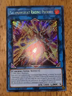 Yugioh Salamangreat Raging Phoenix RA04-EN083 1st Edition Secret Rare LP - Image 1