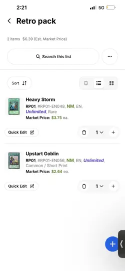 Retro Pack Rp01 Staples Yugioh Upstart Goblin & Heavy Storm - Image 3