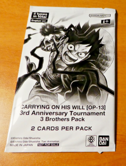 ONE PIECE CARD ENGLISH TOURNAMENT PACK 3RD ANNIVERSARY OP13 X1 BOOSTER SEALED M - Image 1