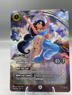 Jasmine Fearless Princess (Enchanted) 240/210 Fabled, Disney Lorcana TCG Card NM - Image 1