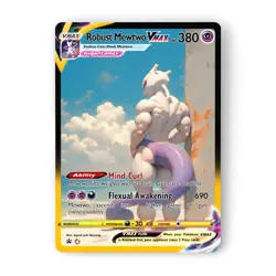 Robust Pokemon Mewtwo - Custom Holographic Fan-Art Funny Meme Card - Image 1