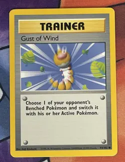 Gust of Wind Trainer Base Set 2 93/102 Pokemon WOTC 1999 Card - Image 1