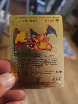 Pokemon Charizard 120HP Gold Foil 🔥Fan Art 🔥Card 4/102 Near Mint /Mint - Image 1