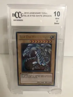 BCCG 10 Mint Card | YuGiOh Blue-Eyes White Dragon LC01-EN004 RARE - Gem - Image 1