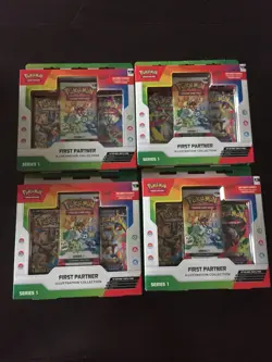 Pokemon First Partner Illustration Collection Series 1 Box New Lot of 4 IN HAND! - Image 1