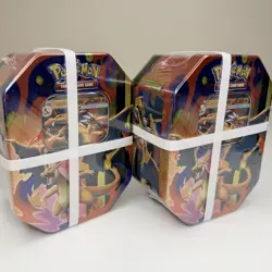 (LOT OF 2) Pokemon TCG: Mega Charizard Y EX Tins Brand New Sealed - Image 1