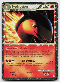 Typhlosion 110/123 HeartGold & SoulSilver Holo Pokemon MP - Image 1