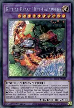 Yugioh - Ritual Beast Ulti-Gaiapelio (1st Edition) - BLTR-EN086 (P) - Image 1