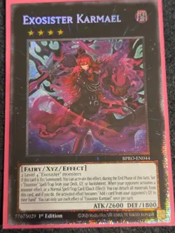 Yu-Gi-Oh! TCG Exosister Karmael Starlight Rare 1st Edition BPRO EN044 - Image 1