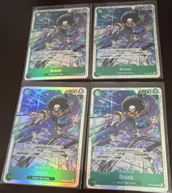 Play set One Piece Card Game Brook OP15-002 Character Cards Lot English 4 - Image 1