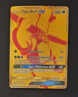 Pokemon TCG Tapu Bulu GX Hidden Fates Holo Gold Secret Rare Card SV91/SV94 - Image 1