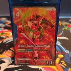 Bandai Gundam Unicorn Gundam (Unicorn Mode) R+ Unit Card GD01-005 - Image 1