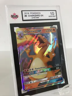 KSA 10 Perfect Charizard GX 9/68 SM Hidden Fates Holo Pokemon Card Rare - Image 1