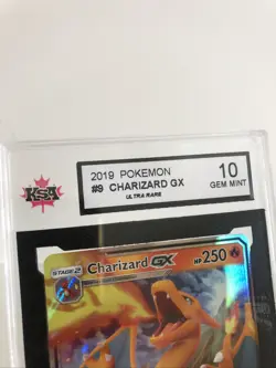 KSA 10 Perfect Charizard GX 9/68 SM Hidden Fates Holo Pokemon Card Rare - Image 3