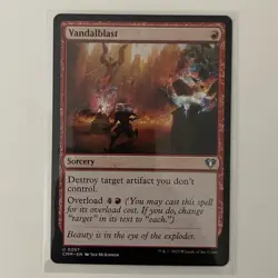 NMT MTG Vandalblast Commander Masters Regular Red Sorcery Uncommon Card - Image 1