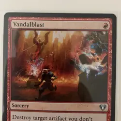 NMT MTG Vandalblast Commander Masters Regular Red Sorcery Uncommon Card - Image 2