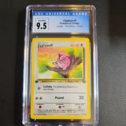 CGC 9.5 10 GEM MINT Jigglypuff 1999 Jungle 1st Edition 54/64 Pokemon Card - Image 1