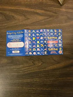 Pokemon 1999 Burger King Movie Checklist Promo Card Vintage First Movie Poliwag - Image 4