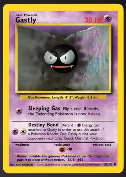 Gastly 50/102 Base Set 1999 Pokemon EXC BUY 2 CARDS GET 1 FREE!! - Image 1