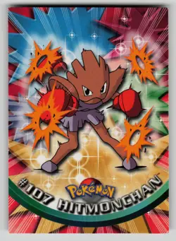 Hitmonchan #107 Topps Trading Cards Series 2 Pokemon LP - Image 1