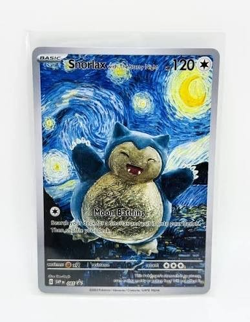 ✨Pokemon Snorlax Starry Night Van Gogh ACG Art Black Star Promo Card - Image 1
