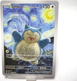 ✨Pokemon Snorlax Starry Night Van Gogh ACG Art Black Star Promo Card - Image 2