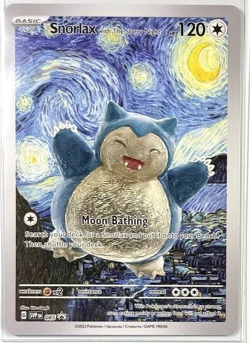 ✨Pokemon Snorlax Starry Night Van Gogh ACG Art Black Star Promo Card - Image 3