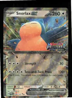 Snorlax ex Prismatic Evolution Stamped 076/131 Holo Cards & Products Pokemon NM - Image 1