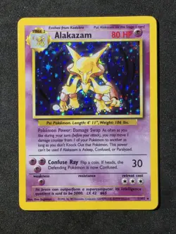 Alakazam 1/102 Base Set Unlimited Holo Pokemon Card - Image 1