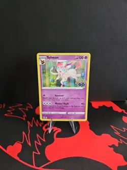 Pokemon TCG Sylveon Holo Rare Card 035/078 Pokemon Go - Image 1