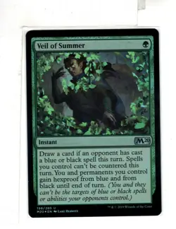 MTG SkeenAB Veil of Summer FOIL from M20. NM. - Image 1