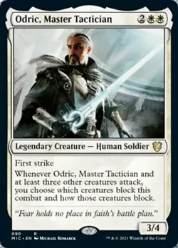 ODRIC, MASTER TACTICIAN mtg NM-M Innistrad: Midnight Hunt Commander 1 Rare - Image 1