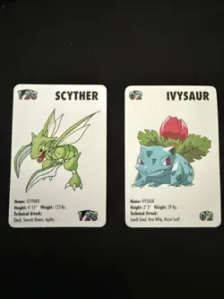 Vintage Pokemon 1998 #02 Ivysaur And #123 Scyther KFC Promo NM - Image 2