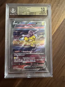 Pokemon Raikou V GG41/GG70 Crown Zenith: Galarian Gallery Holo BGS Pristine 10 - Image 1