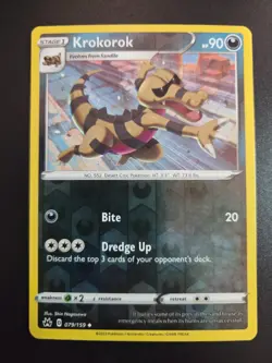 Krokorok 079/159 - Reverse Holo - Pokemon - Crown Zenith - NM - Image 1