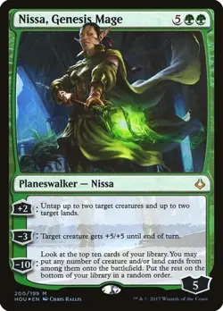 Nissa, Genesis Mage - Foil Planeswalker Deck HOU LP MTG - Image 1