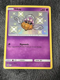 Holo Inkay SV17/SV94 Shiny Holo Rare Hidden Fates Pokemon TCG NM / M - Image 1