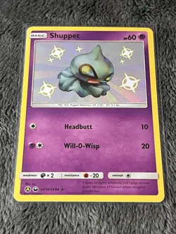 Pokemon Shuppet SV16/SV94 SM Hidden Fates Shiny Vault Holo Rare MINT /NM - Image 1