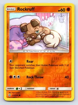 Rockruff 123/236 Common Cosmic Eclipse Pokemon Reverse Holo Near Mint - Image 1